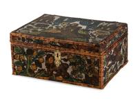 An English Beadwork Decorated Document Box