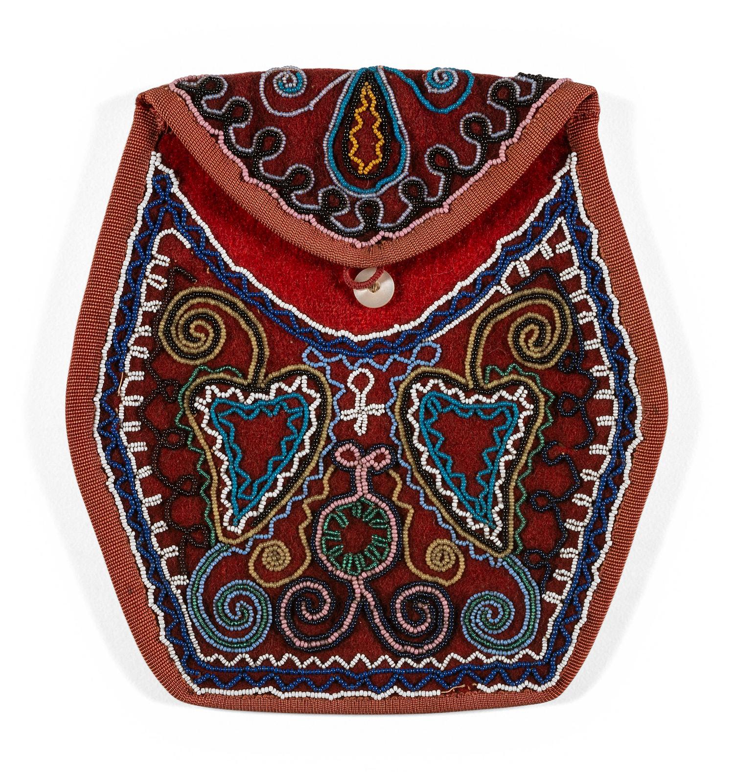 Haudenosaunee Beaded Wool Bag