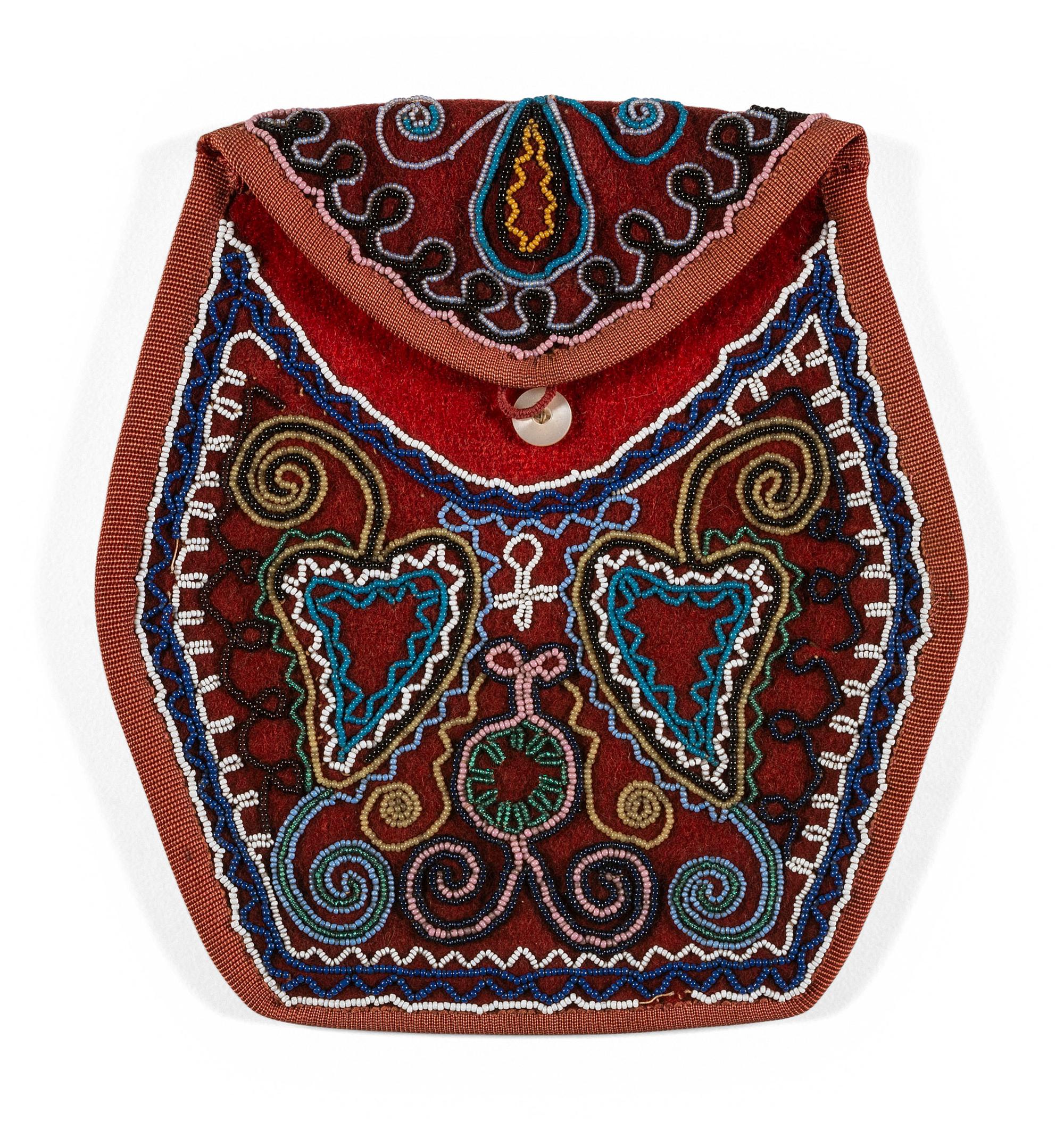 Haudenosaunee Beaded Wool Bag