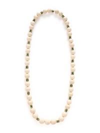 HARDSTONE, ROCK CRYSTAL AND ENAMEL NECKLACE