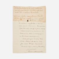 [Americana] Hamilton, Alexander, and James Alexander Hamilton Fragment of Autograph Notes