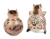 Pottery Badger and Racoon