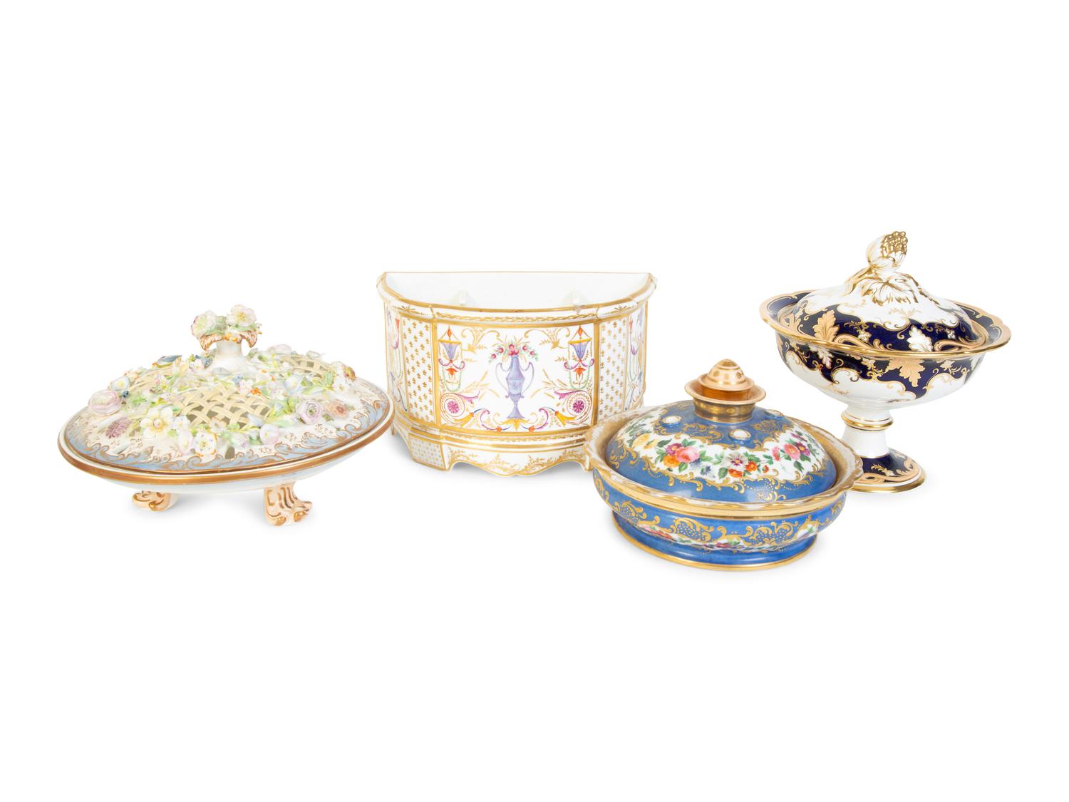 A Group of Four French Porcelain Serving Items — 19TH/20TH CENTURY