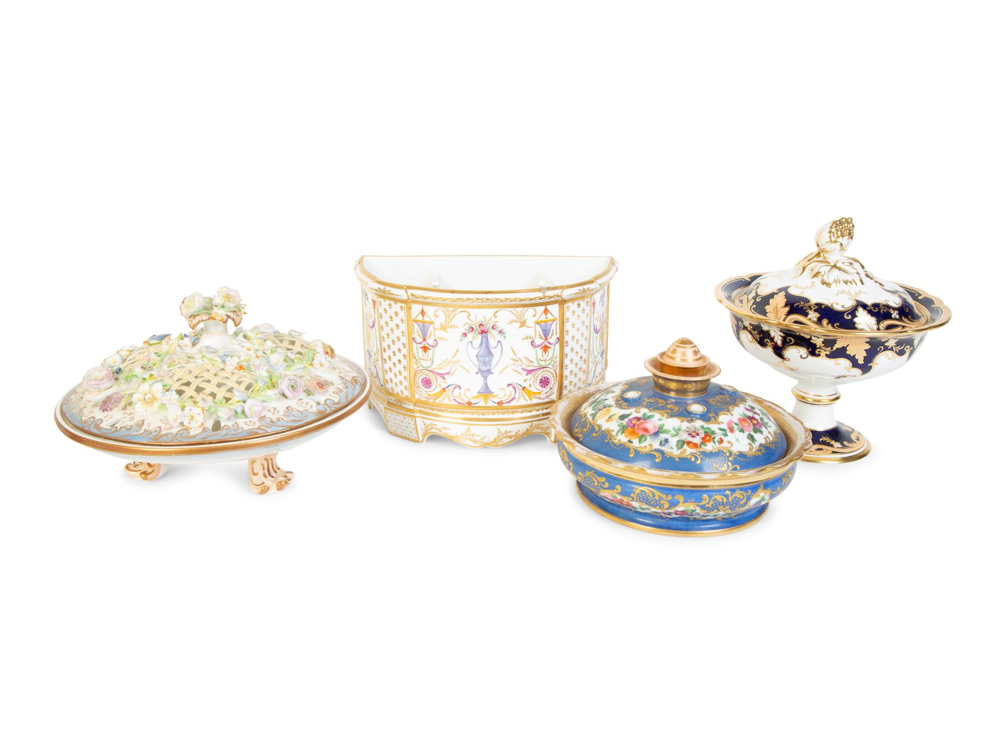 A Group of Four French Porcelain Serving Items — 19TH/20TH CENTURY