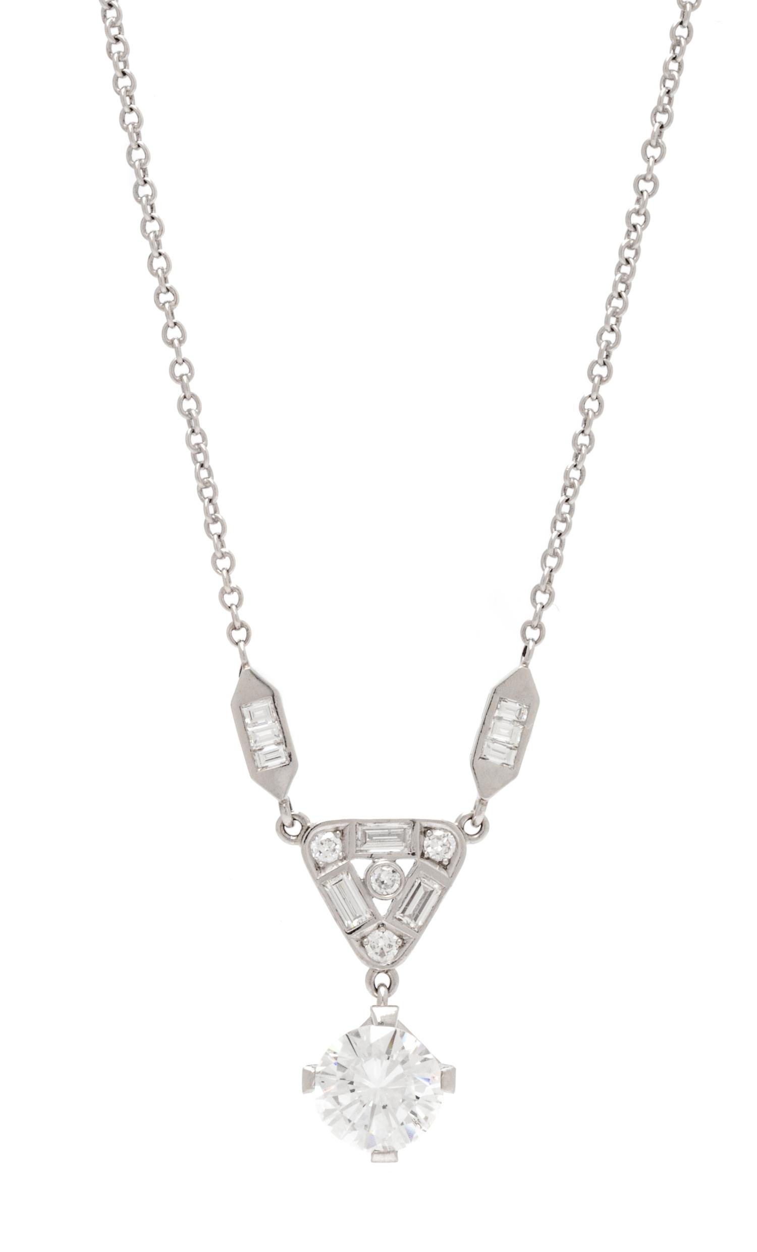A Platinum and Diamond Necklace, 5.95 dwts.