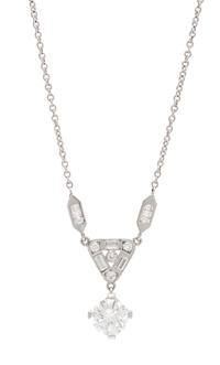 A Platinum and Diamond Necklace, 5.95 dwts.