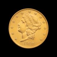 A 1907 Liberty Head $20 Gold Coin