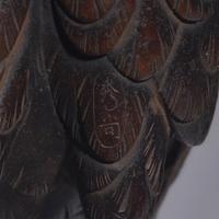 A Japanese Patinated Bronze 'Cranes' Figural Group, Hidenao, Meiji Period — 日本明治時代 銅鶴一對