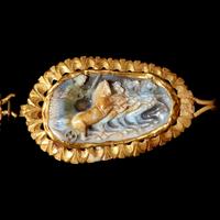 A Trio of Gold-mounted Sardonyx Cameos featuring Nero