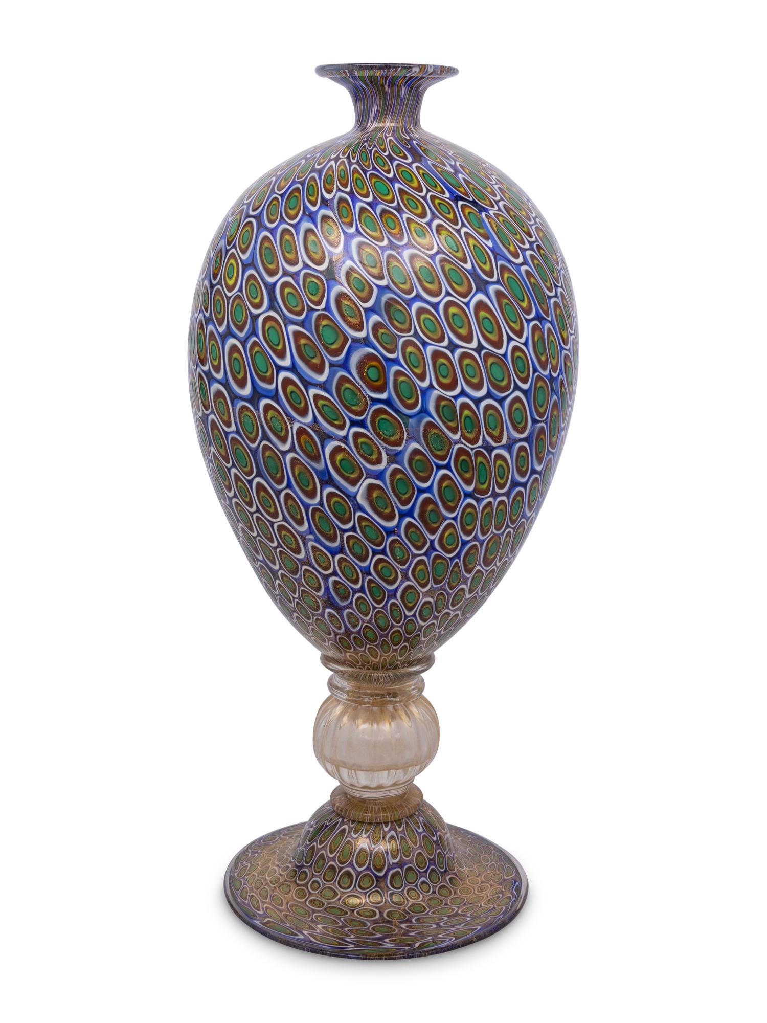 A Contemporary Murano Glass Millefiori Vase