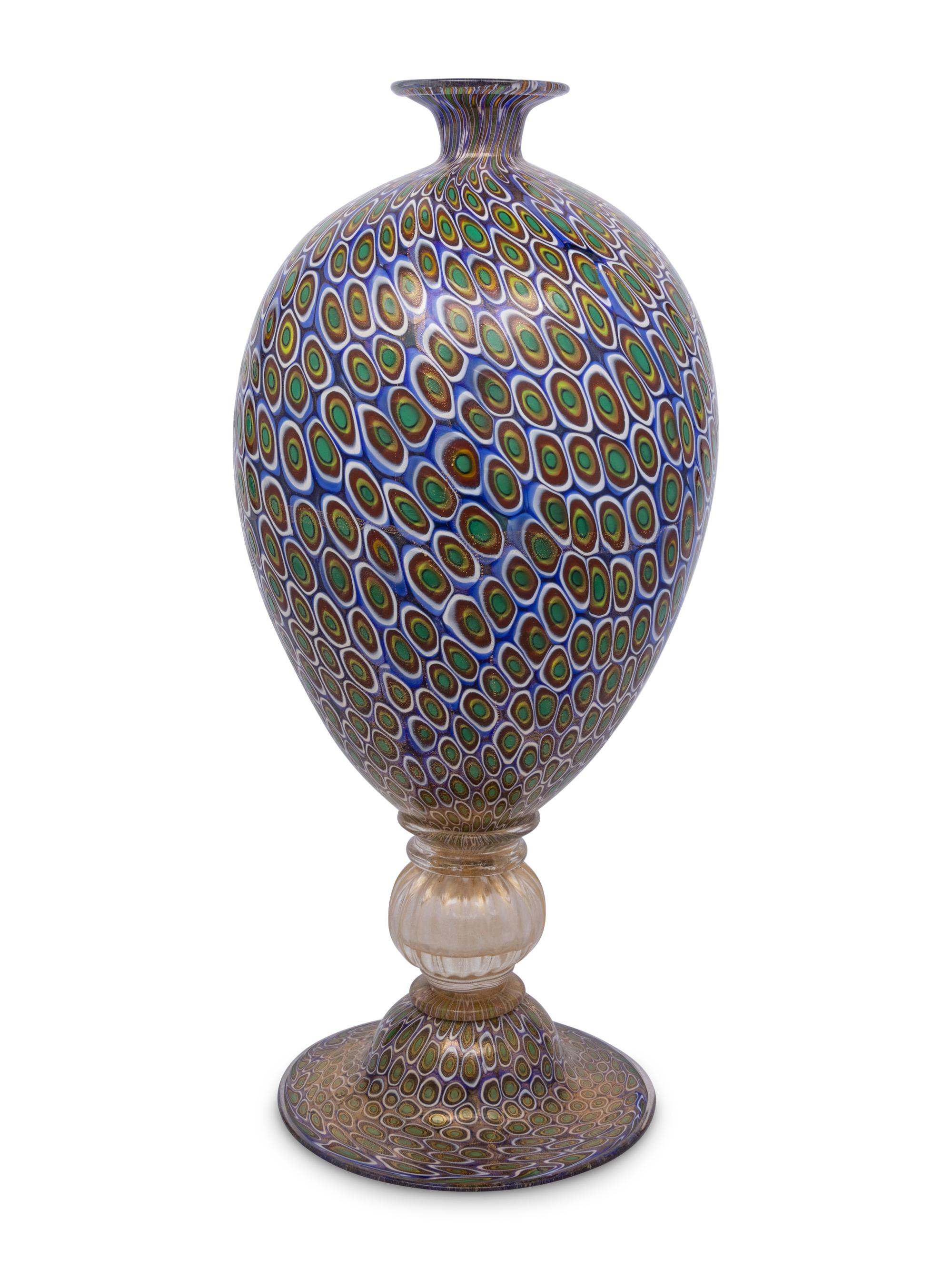 A Contemporary Murano Glass Millefiori Vase