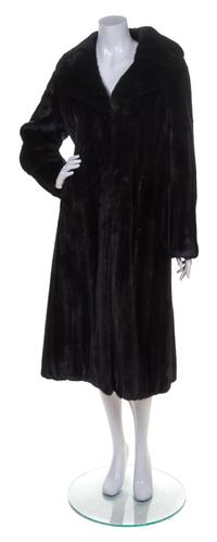 A Brown Natural Ranch Mink Coat,