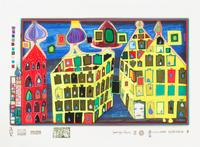 Friedensreich Hundertwasser, (Austrian, 1928-2000), Look at it on a Rainy Day (Regentag Portfolio), 1971-72