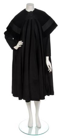 A Lilli Ann Black Wool Swing Coat,