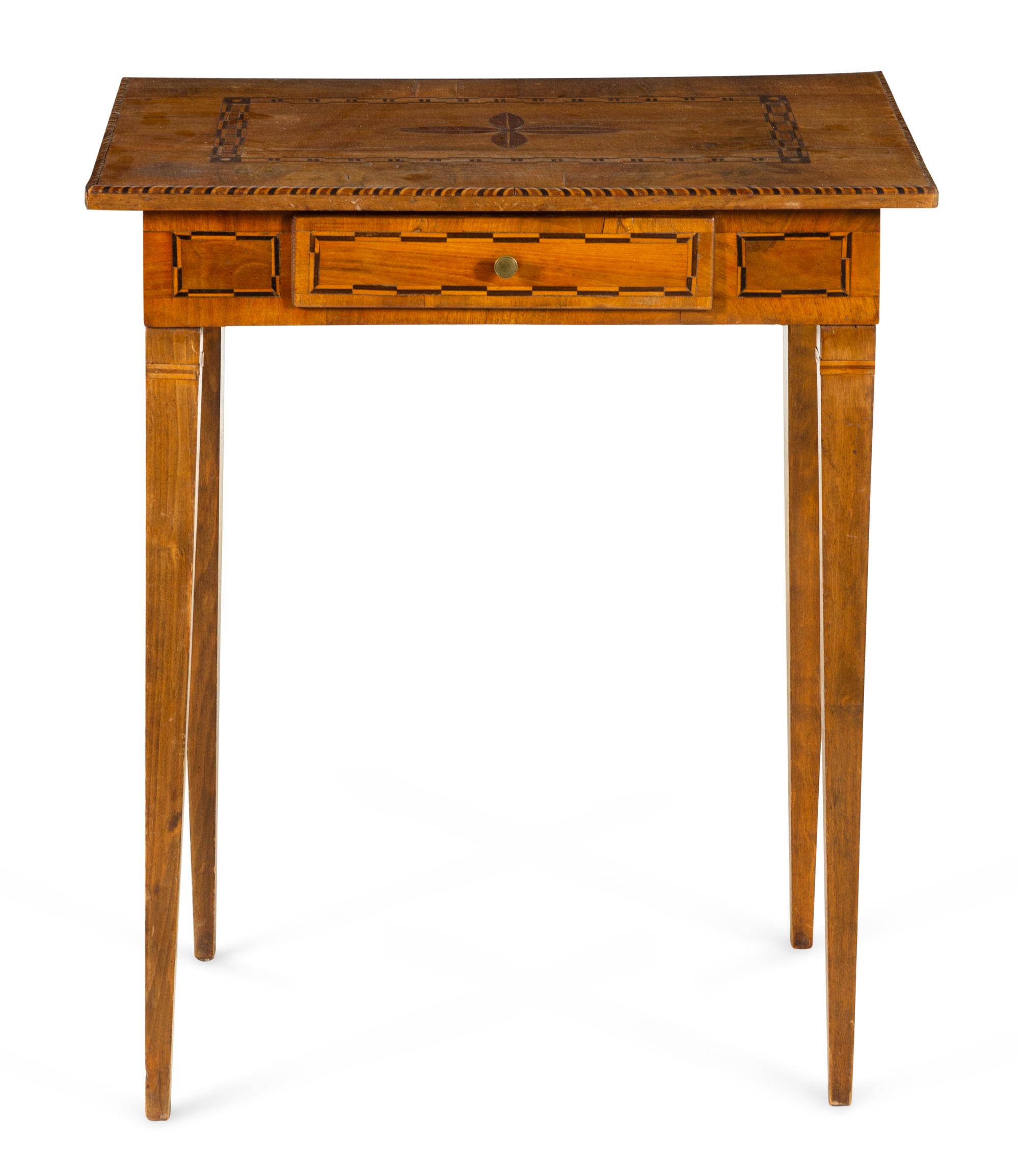 A Continental Marquetry and Parquetry Work Table