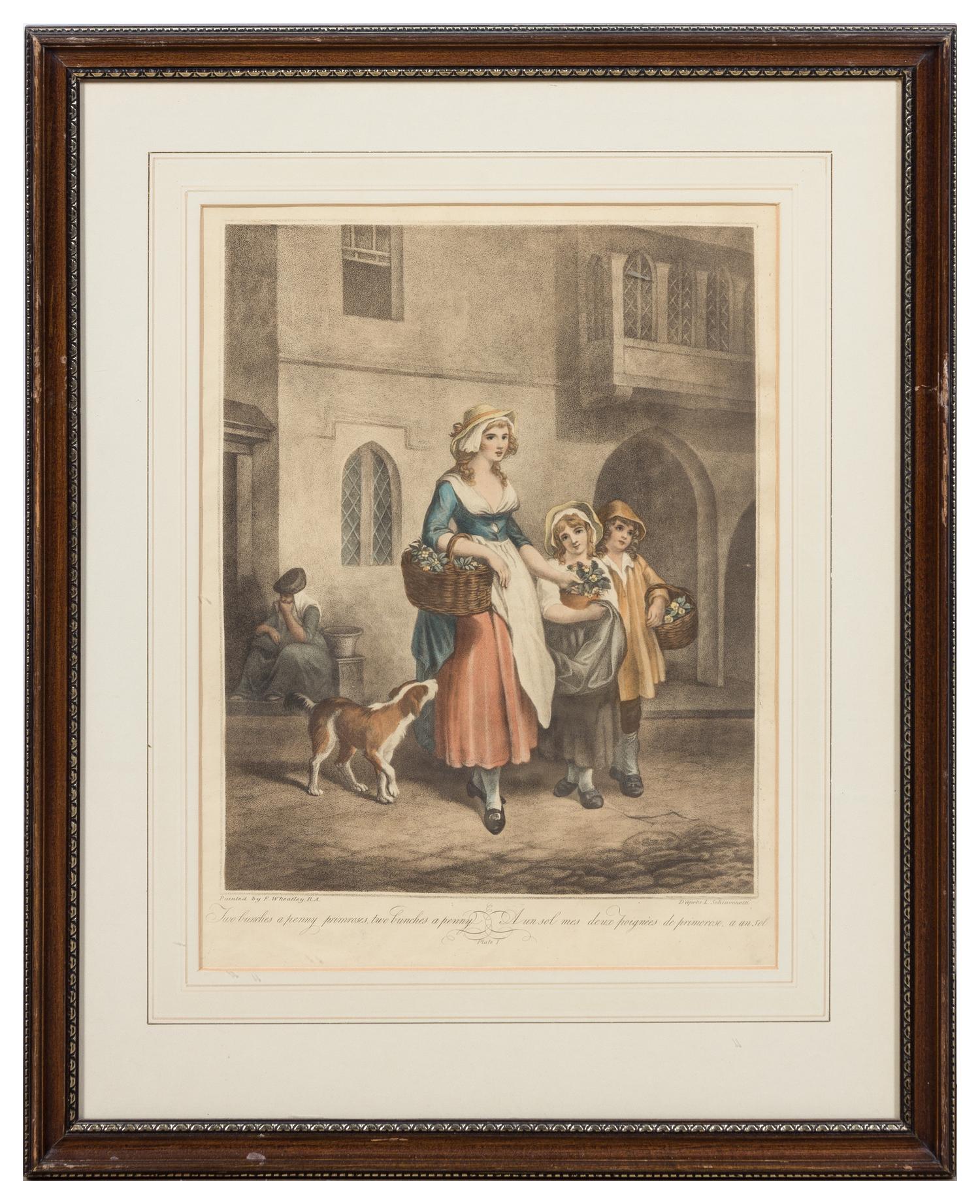 A Set of Thirteen English Mezzotint Engravings Height of tallest overall 23 inches.