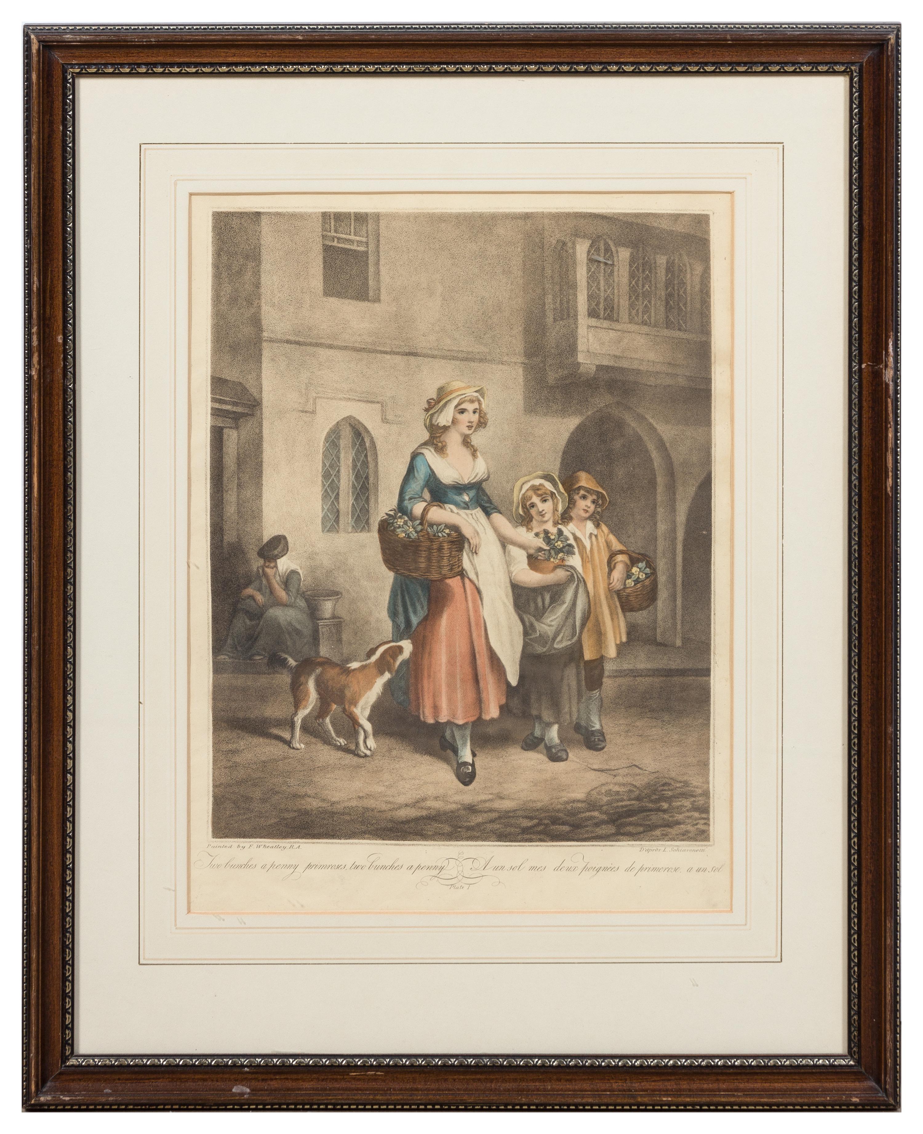 A Set of Thirteen English Mezzotint Engravings Height of tallest overall 23 inches.