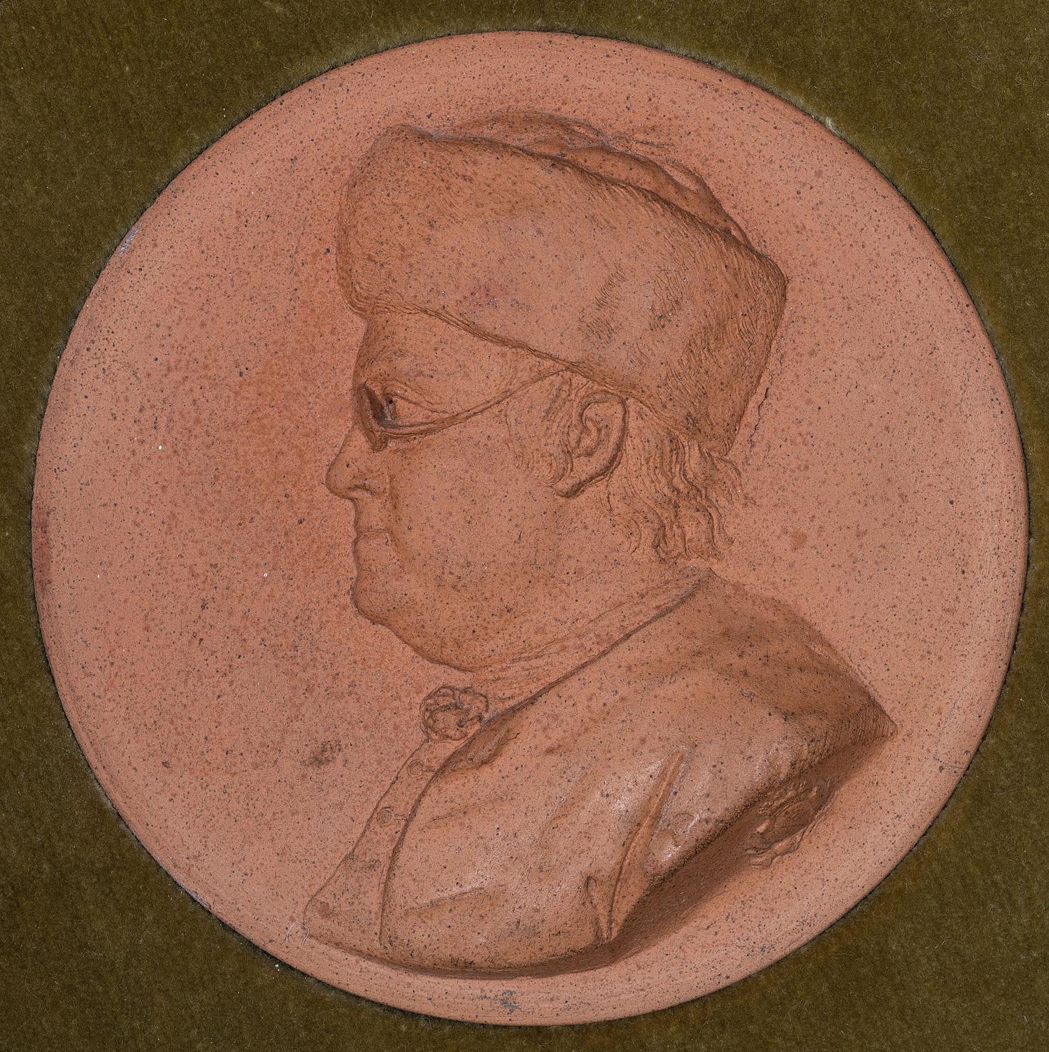 A Terra Cotta Portrait Medallion of Benjamin Franklin