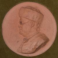 A Terra Cotta Portrait Medallion of Benjamin Franklin