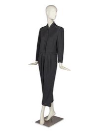 Geoffrey Beene Grey Wool Jumpsuit