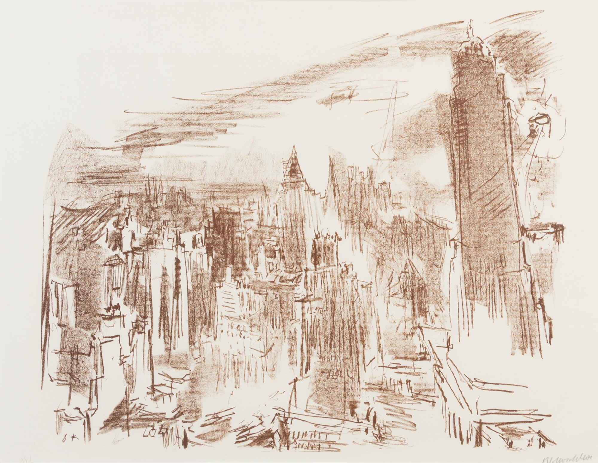 Oskar Kokoschka, (German, 1886-1980), Manhattan, 1967 (portfolio of 5)