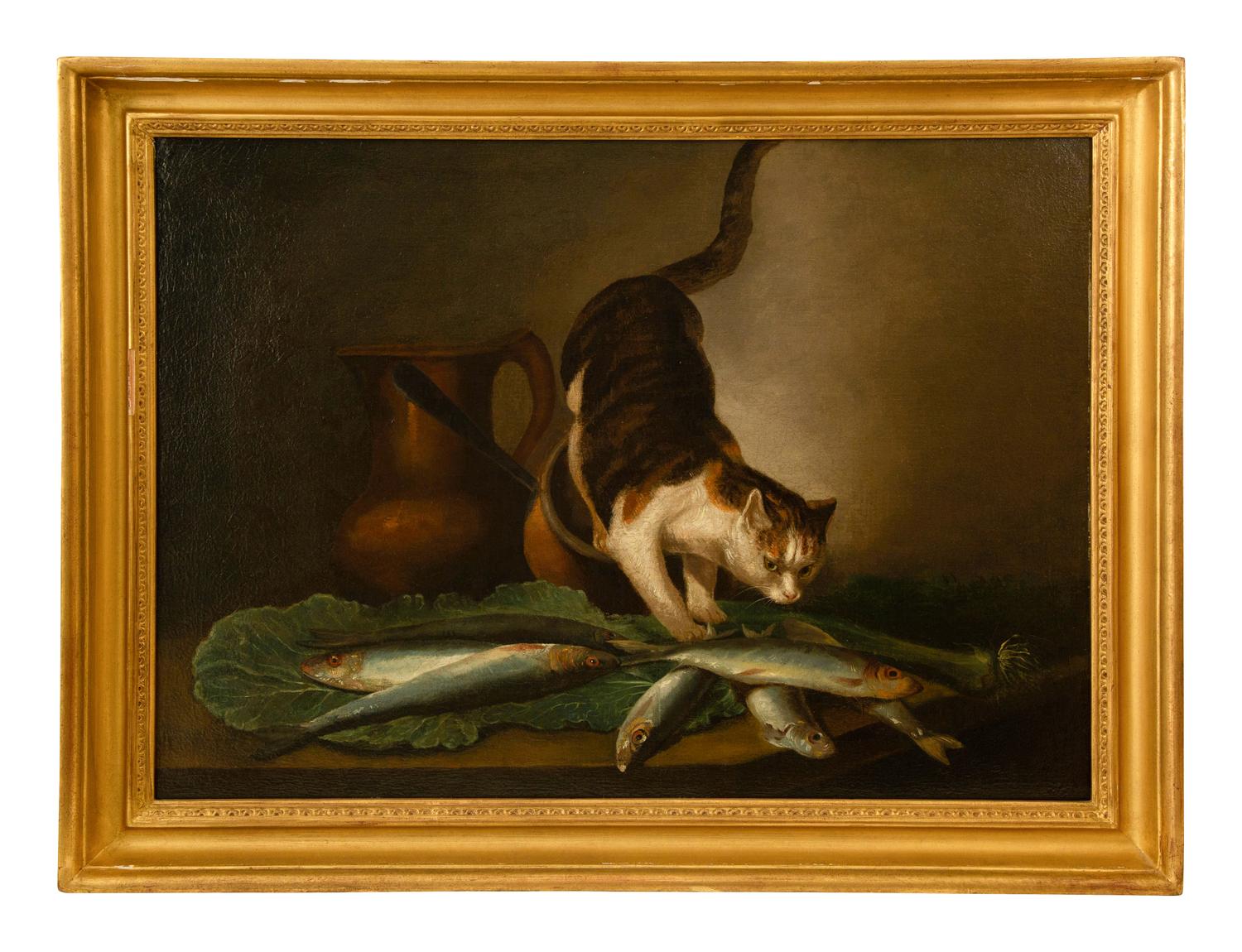 Cat Stealing a Mackerel