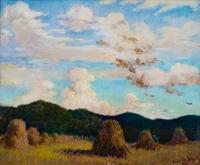 Gustav Goetsch, (American, 1877-1969), Grain Field, 1943