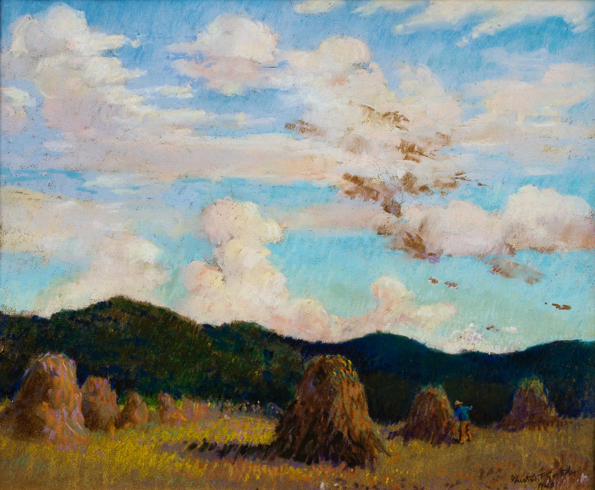 Gustav Goetsch, (American, 1877-1969), Grain Field, 1943