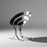 Maria Pergay (French, 1930–2023) — Ring Chair, 1967 Uginox for Ugine-Gueugnon