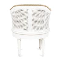 A Louis XVI Style White-Painted Swiveling Bureau Chair