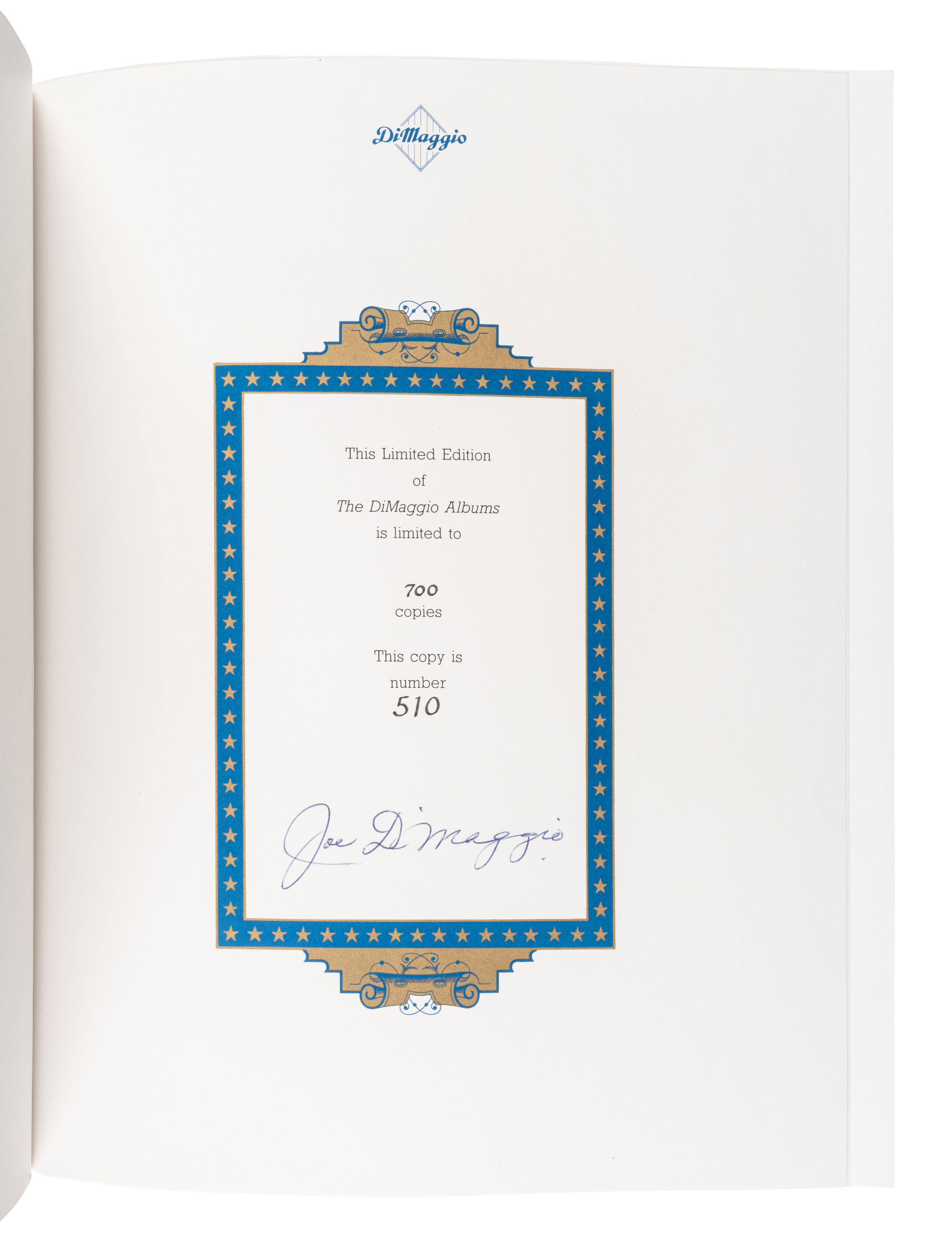 A Joe DiMaggio Signed Autograph Limited Edition Album Book Set,