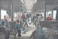 Five Hand Colored Woodblock Rail Road Prints Height 15 x width 9 1/2 inches (each) — LATE 19/EARLY 20TH CENTURY