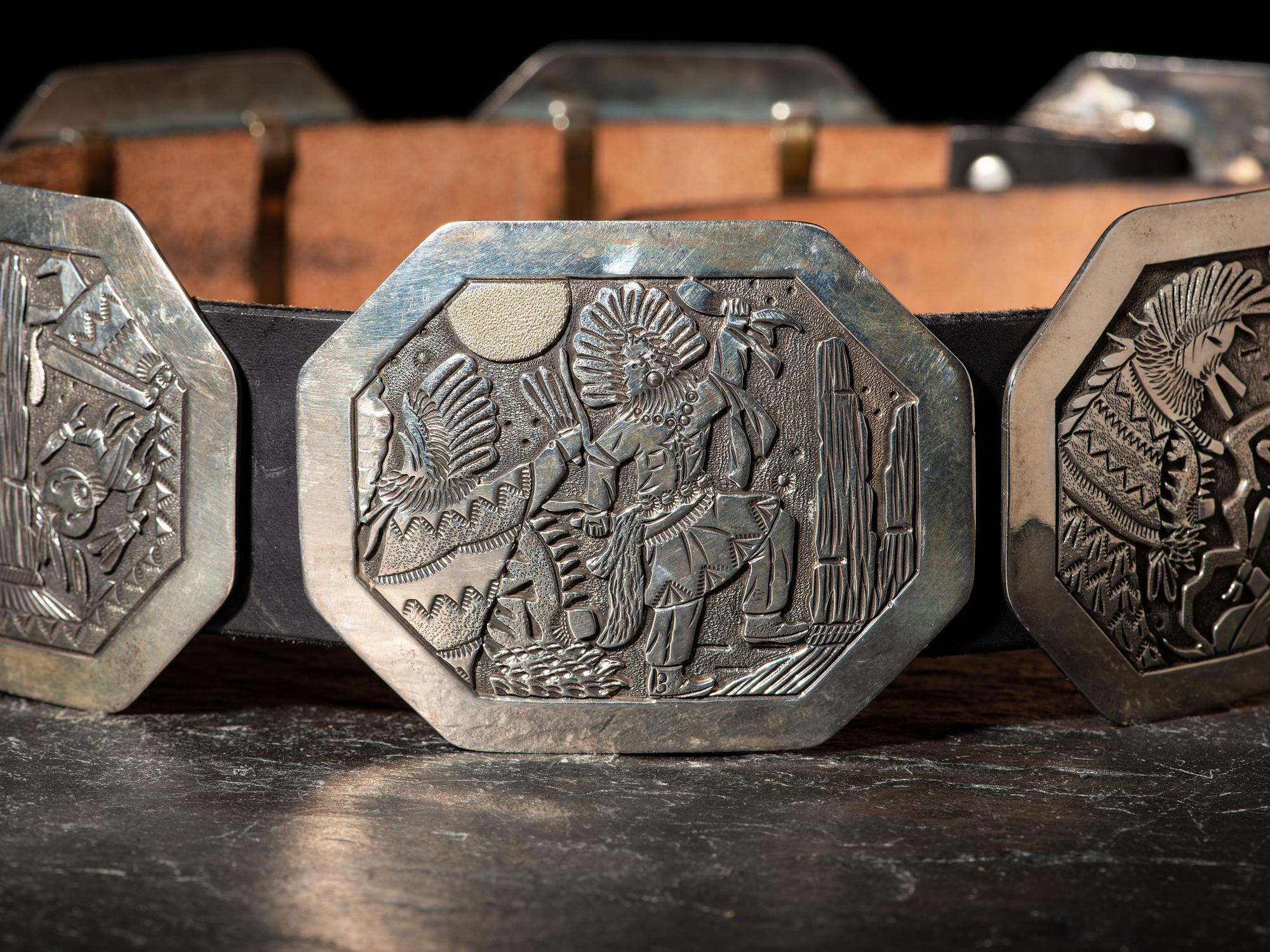 Silver Storyteller Concha Belt, 1994