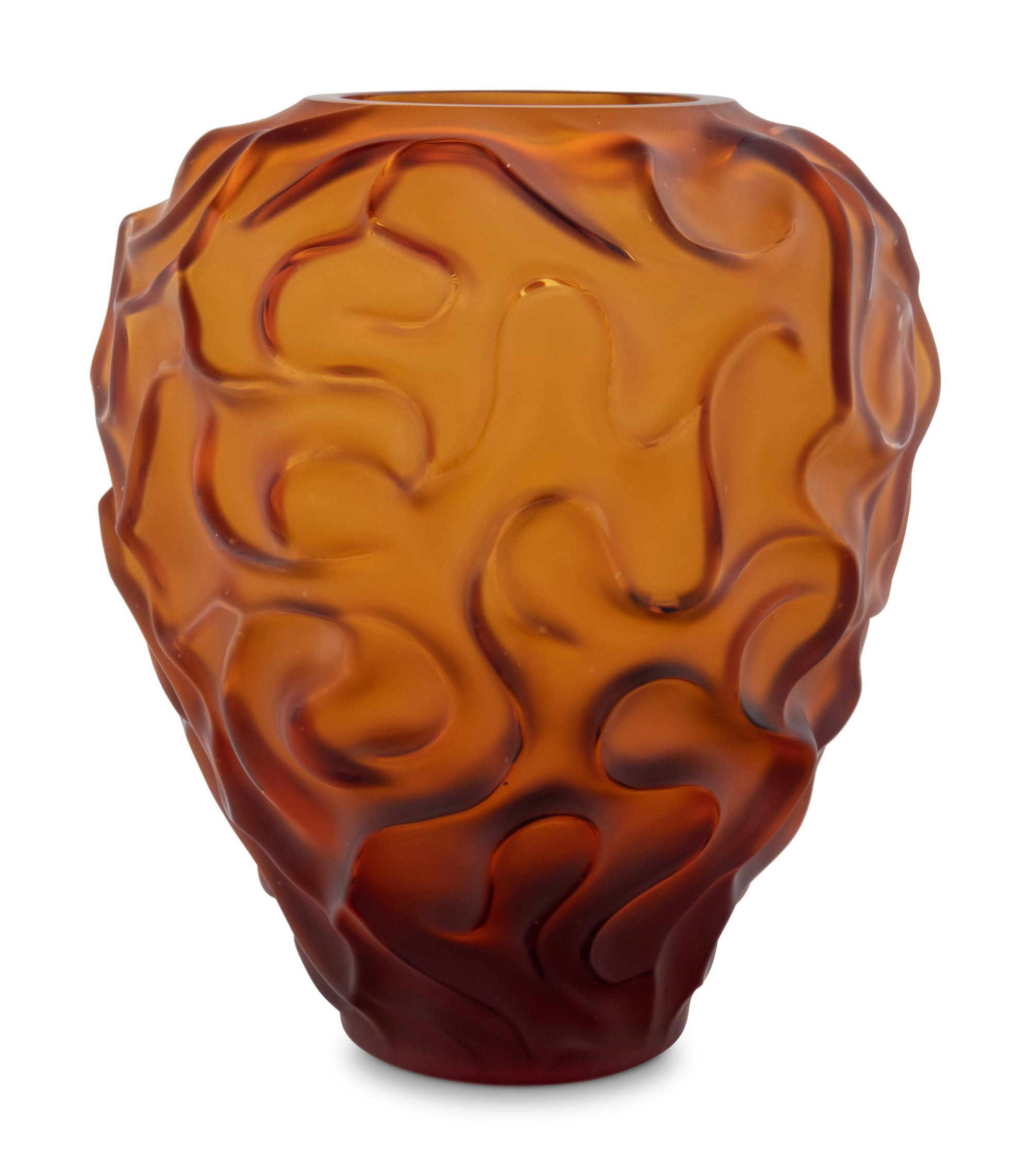 A Contemporary Frosted Glass Vase