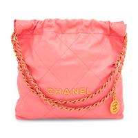 CHANEL, PINK LEATHER 22 TOTE