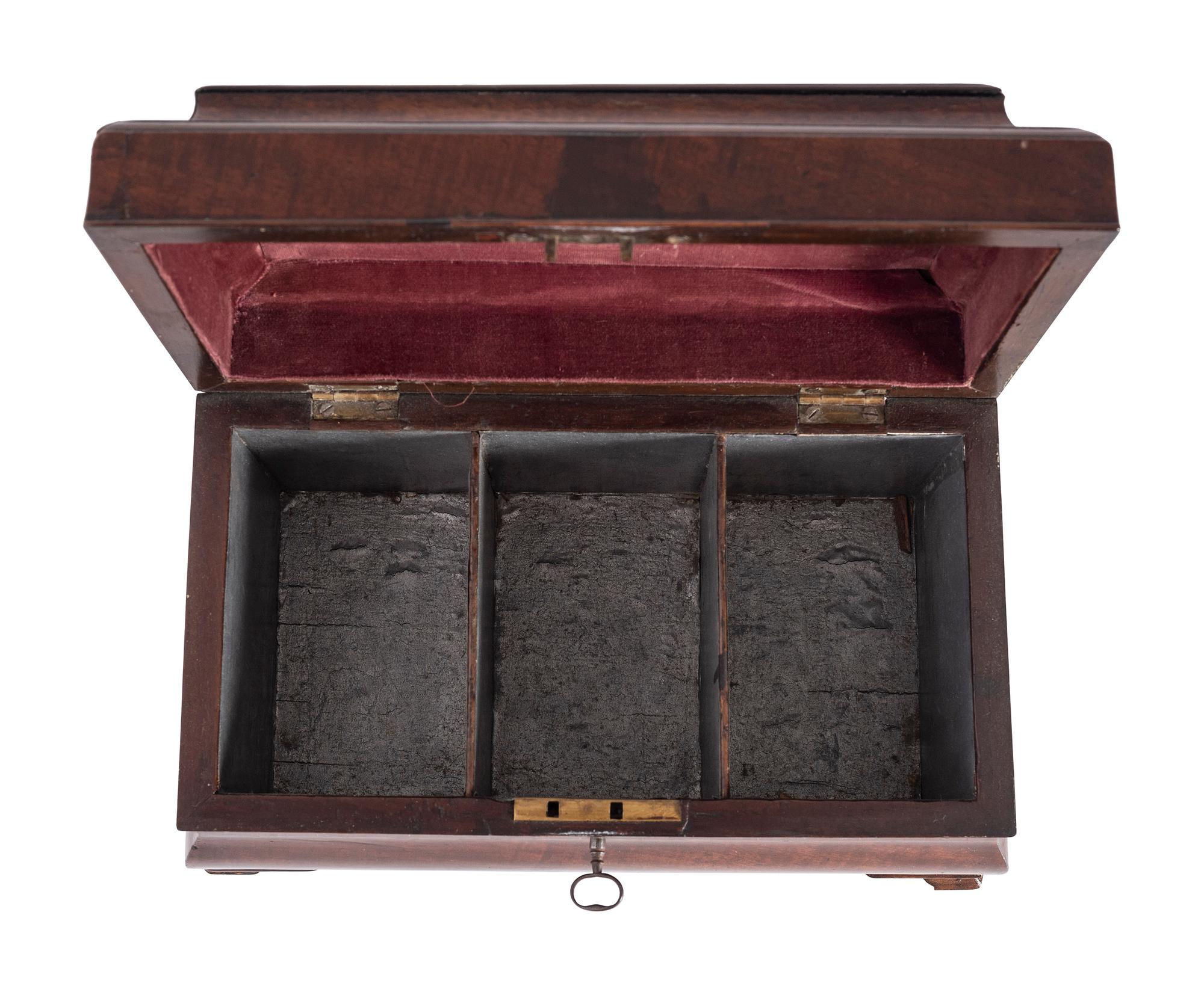 A George III Mahogany Tea Caddy