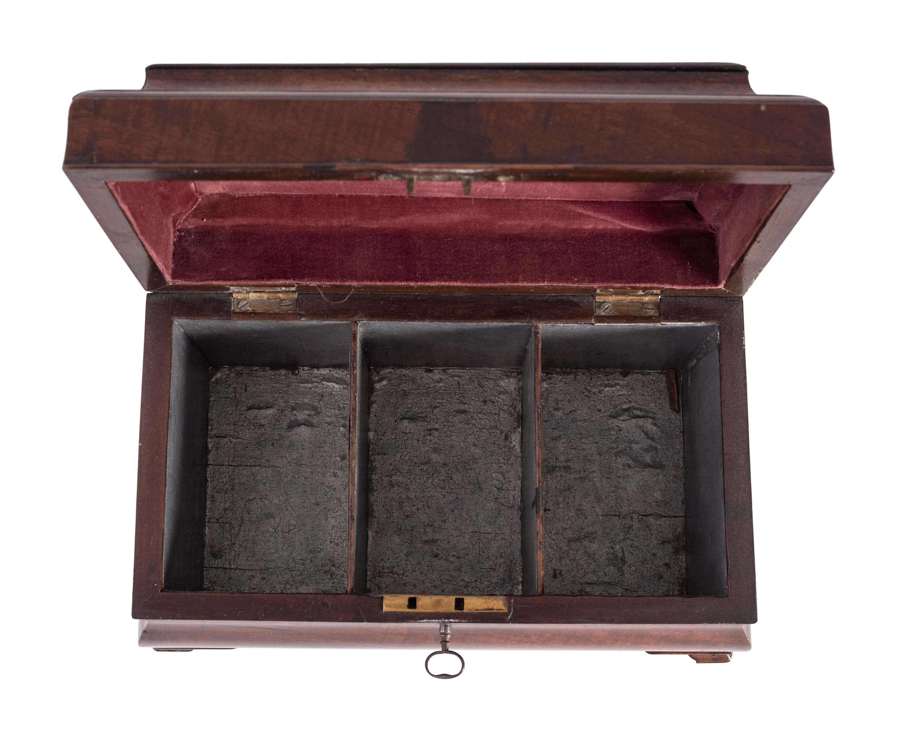A George III Mahogany Tea Caddy
