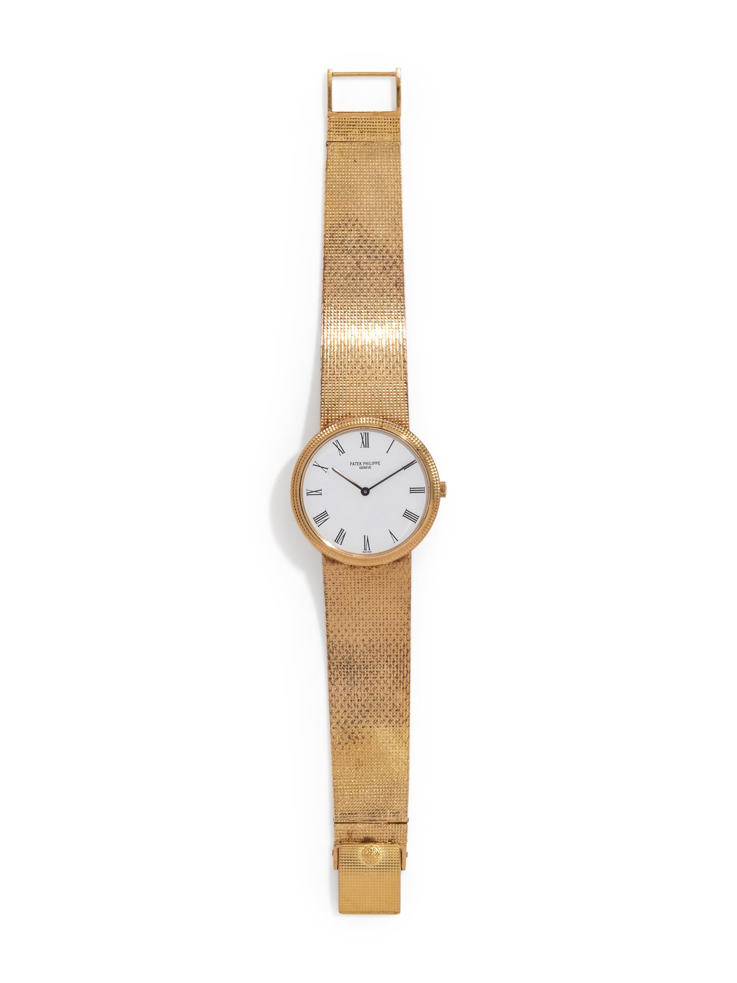 PATEK PHILIPPE, 18K YELLOW GOLD REF. 3954 'CALATRAVA' WRISTWATCH