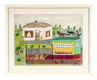 Untitled (Chicken Coop), 1970, Untitled (Tending Cattle), 1974 and Untitled (Wild Hare) , 1974 (three works)