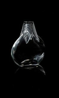 A Lalique Molded and Frosted Glass Vase Height 6 5/8 inches. — POST-1945
