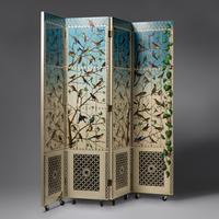 Uccelli Folding Screen, designed c. 1953 Italy
