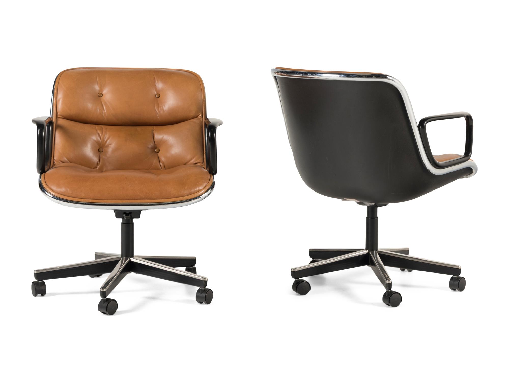 A Pair of Charles Pollock Executive Chairs