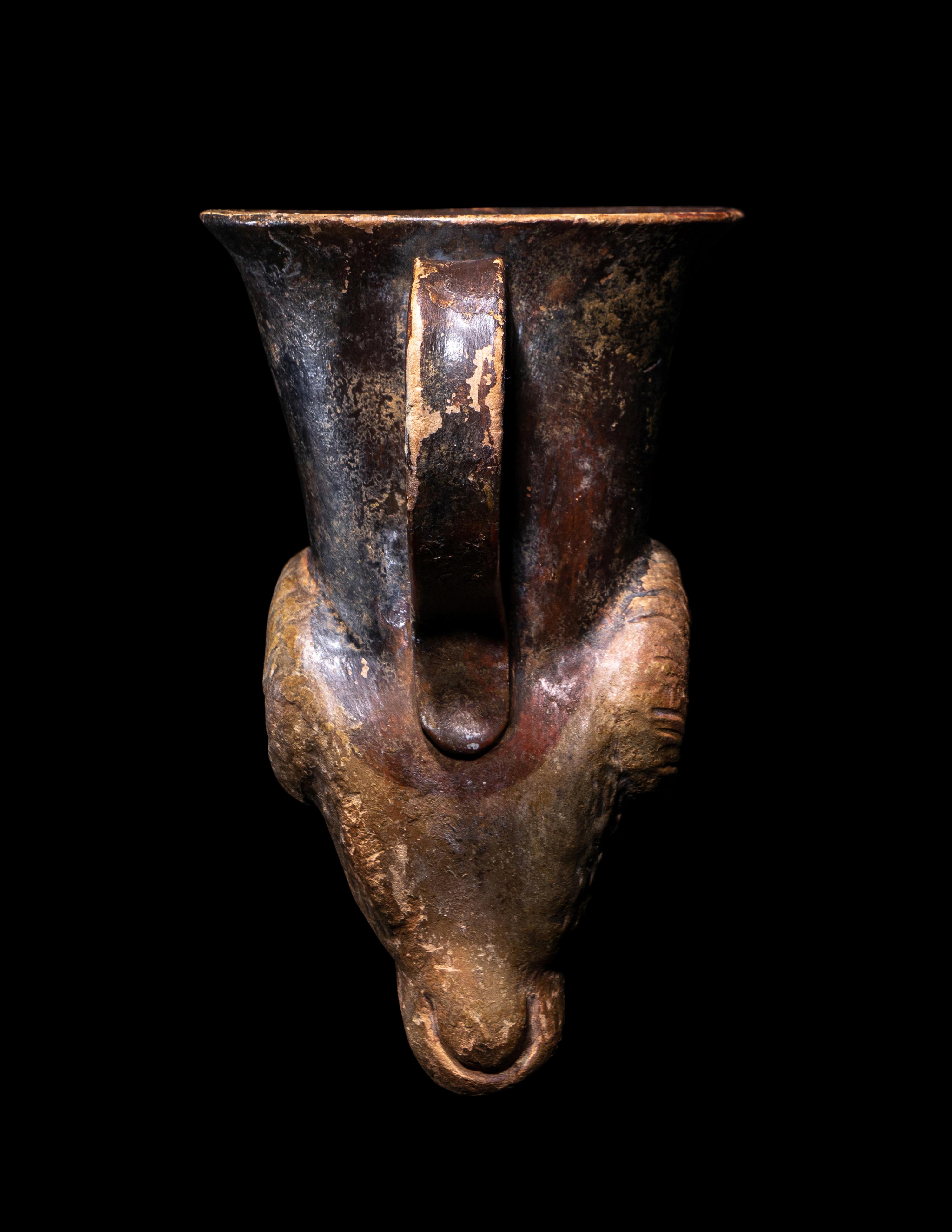 A Greek Pottery Rhyton