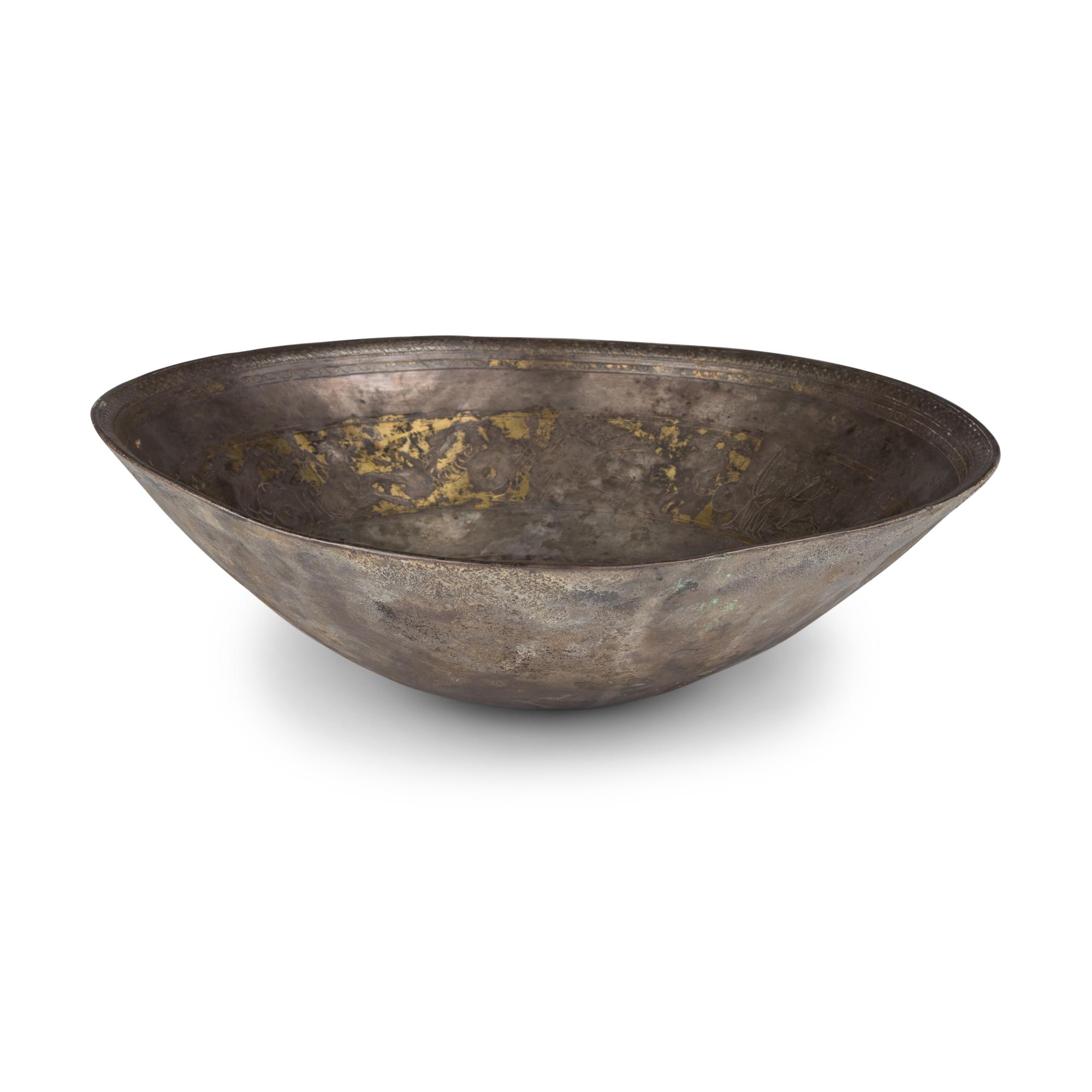 A Hellenistic Gilt-Silver Cup with Dionysos and Marine Thiasos