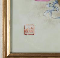 Two Chinese Famille Rose 'Flowers' Porcelain Hanging Panels