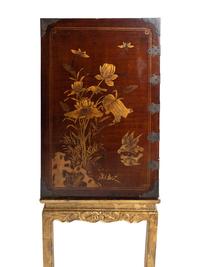 A Chinese Lacquer Cabinet-on-Stand