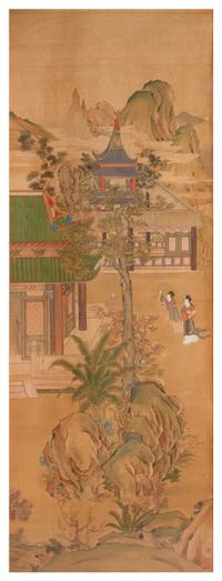 Chang Panshe, (20TH CENTURY), Figures in a Landscape
