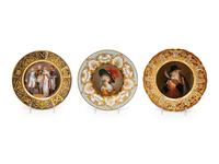 Three Vienna Porcelain Cabinet Plates