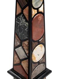 A Pair of Large Grand Tour Style Specimen Marble Obelisks