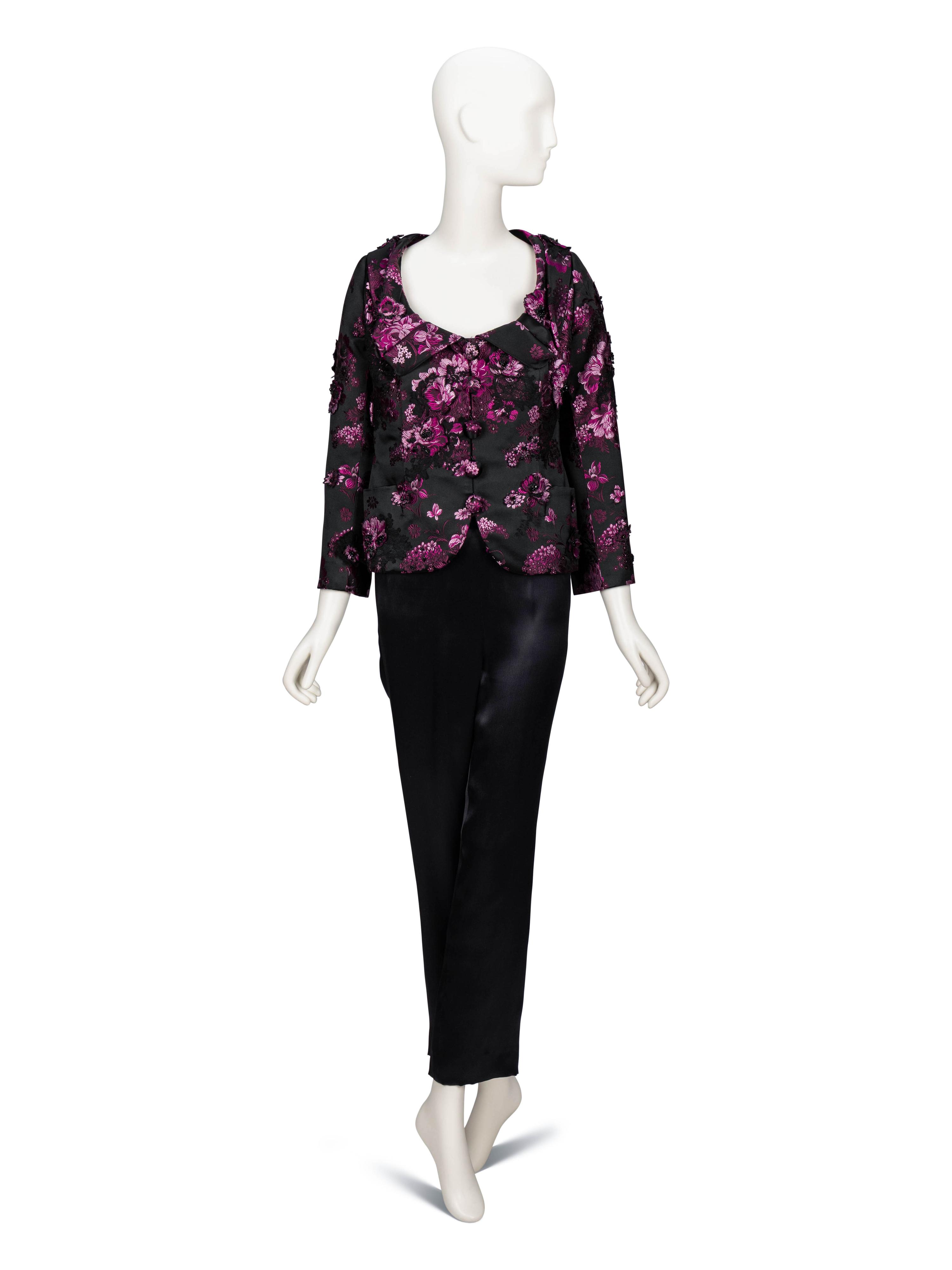 Carven Haute Couture, Floral Pantsuit Ensemble